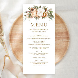 Witte Ivoor Gouden Kerst Bloem Bruiloft  Menu