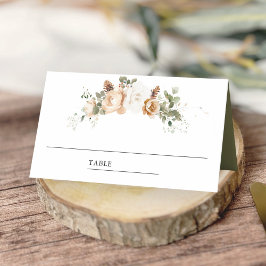 Witte Ivoor Gouden Kerst Bloem Bruiloft  Plaatskaartje