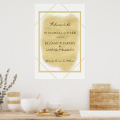 Witte ivoor gouden omlijst formal repetitie diner poster (Keuken)