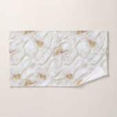 Witte-ivoor-zijde-uithoekige miniparels bad handdoek (Handdoek)