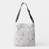 Witte-ivoor-zijde-uithoekige miniparels crossbody tas (Achterkant)