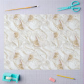 Witte-ivoor-zijde-uithoekige miniparels tissuepapier (Craft)