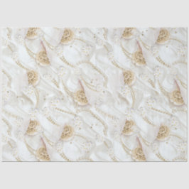 Witte-ivoor-zijde-uithoekige miniparels tissuepapier