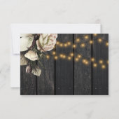 Witte ivoorbloemen, rustige winterbruiloft RSVP kaartje (Achterkant)