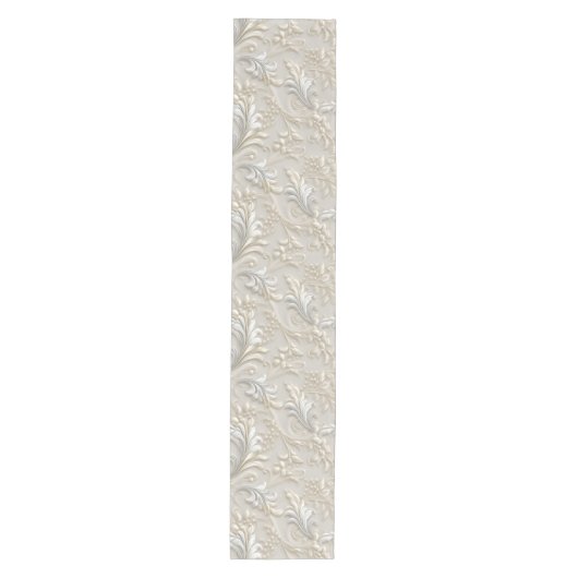 Witte Ivoren Acanthus Middelgrote Tafel Runner Medium Tafelloper (Voorkant)