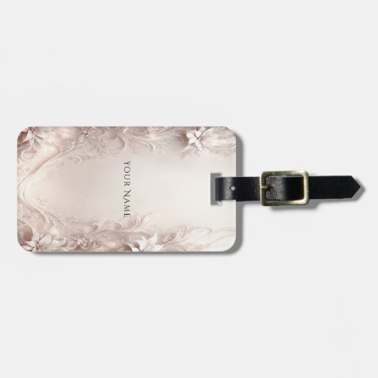 Witte ivoren Bagagelabel (Voorkant horizontaal)