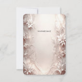 Witte ivoren bloem bedankkaart (Achterkant)