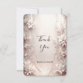 Witte ivoren bloem bedankkaart (Voorkant)