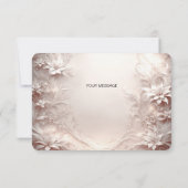 Witte ivoren bloem bedankkaart (Achterkant)