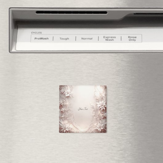 Witte Ivoren Bloem Magneet (Insitu (Vaatwasser))