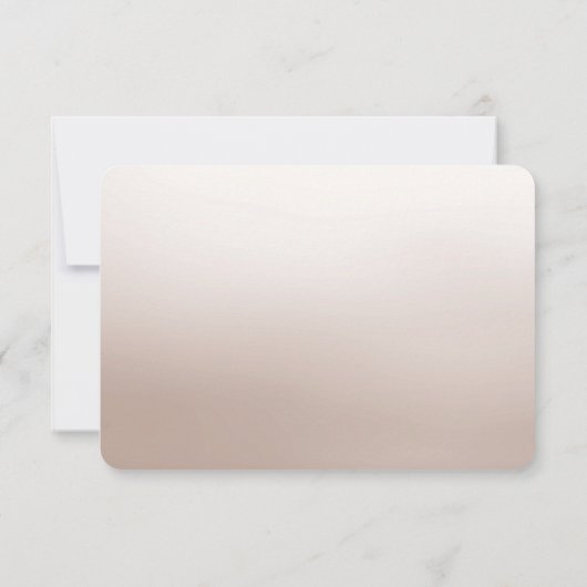 Witte ivoren bloem RSVP kaart (Achterkant)