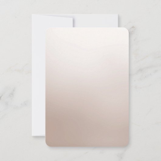 Witte ivoren bloem RSVP kaart (Achterkant)