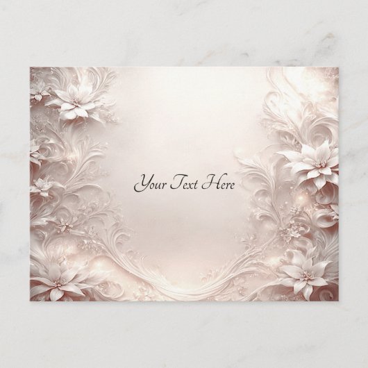 Witte Ivoren Bloemen Ansichtkaart Briefkaart (Voorkant)