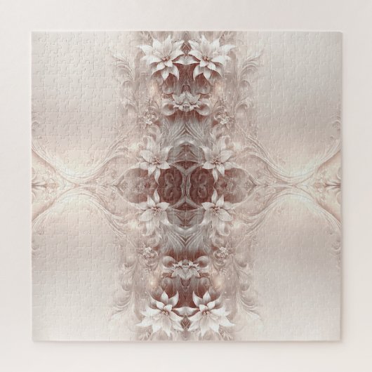 Witte Ivoren Bloemen Jigsaw Puzzel (Verticaal)