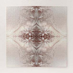 Witte Ivoren Bloemen Jigsaw Puzzel