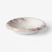 Witte Ivoren Bloemen Papieren Kommen (Gebogen)