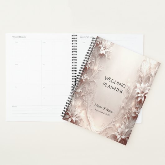 Witte Ivoren Bloemen Planner (Display)