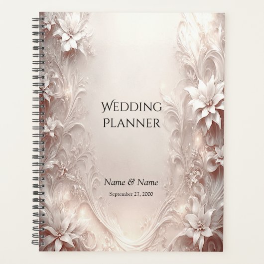 Witte Ivoren Bloemen Planner (Voorkant)