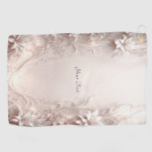 Witte ivoren bloemenhanddoek golfhanddoek (Horizontaal)