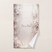 Witte ivoren bloemenhanddoek set bad handdoek (Handdoek)