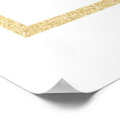 Witte ivoren gouden omlijst formeel repetitie dine poster (Hoek)