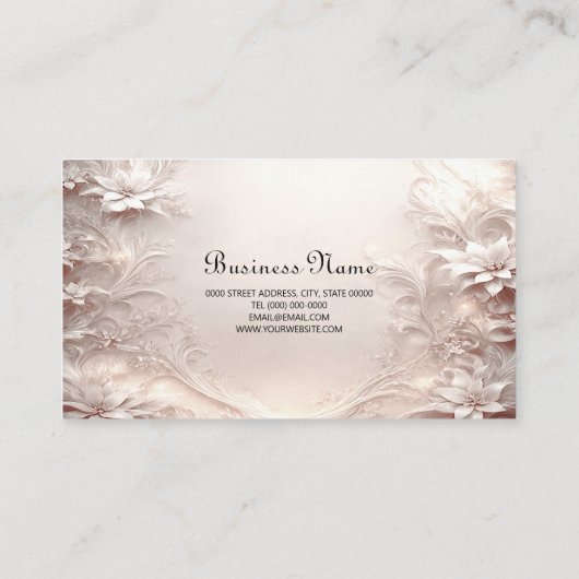 Witte ivoren Visitekaartje (Achterkant)