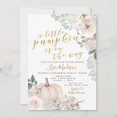 Witte ivoren Waterverf pompoen is onderweg Kaart (Voorkant)