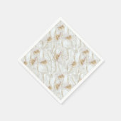 Witte-ivoren zijde- en ivoren-kamperen servet (Hoek)