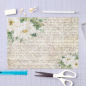  Witte Ivory Floral - Oude Letter-loskoppeling Tissuepapier (Craft)