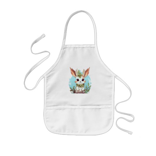 Witte Jacalope Kinder Schort (Voorkant)