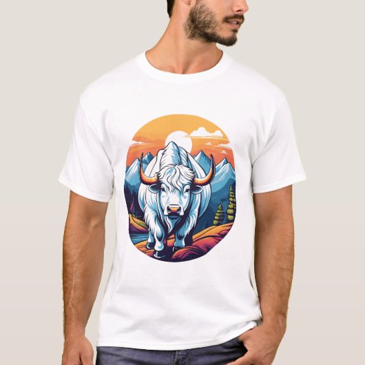 witte jak t-shirt (Voorkant)