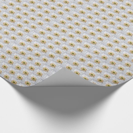 Witte Japanse Anemone Floral Pattern Cadeaupapier (Hoek)
