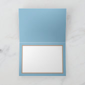 Witte Japanse anemones Sky Blue Color Background Kaart (Binnen)