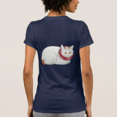 Witte Japanse kat T-Shirt (Achterkant)