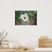 Witte Japanse Magnolia Flower met Old Hymn Poster (Keuken)