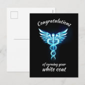 Witte Jas Ceremonie Crystal Medical Feestdagenkaart (Voorkant / Achterkant)