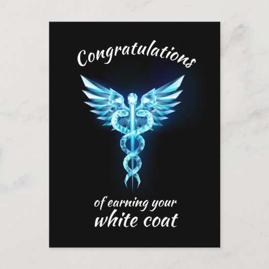 Witte Jas Ceremonie Crystal Medical Feestdagenkaart (Voorkant)