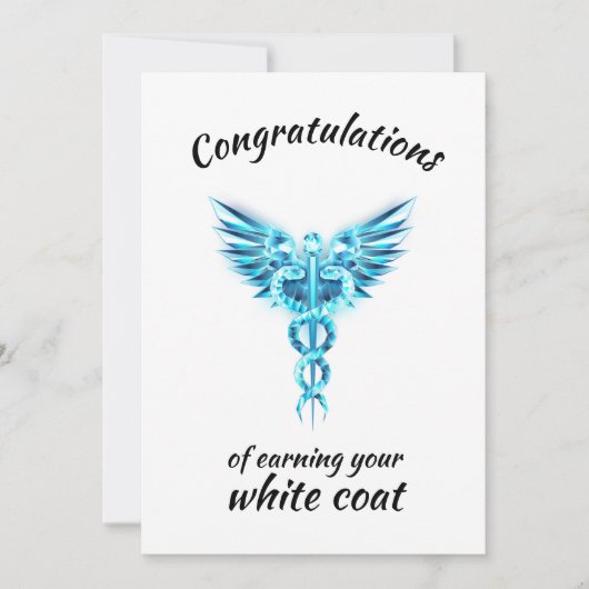 Witte Jas Ceremonie Crystal Medical Kaart (Voorkant)