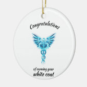 Witte Jas Ceremonie Crystal Medical Keramisch Ornament (Links)