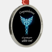 Witte Jas Ceremonie Crystal Medical Metalen Ornament (Rechts)