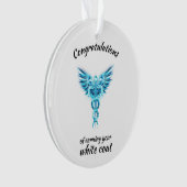 Witte Jas Ceremonie Crystal Medical Ornament (voorkant)