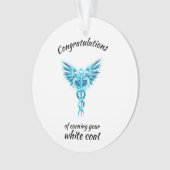 Witte Jas Ceremonie Crystal Medical Ornament (voorkant)