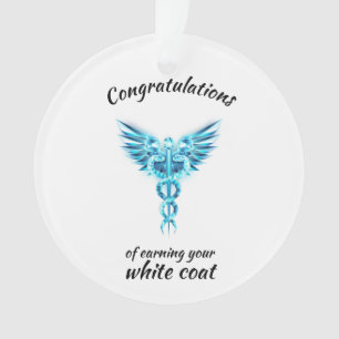 Witte Jas Ceremonie Crystal Medical Ornament