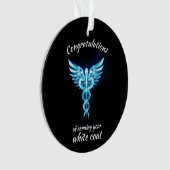 Witte Jas Ceremonie Crystal Medical Ornament (voorkant)