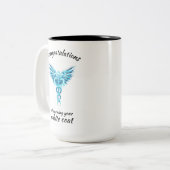 Witte Jas Ceremonie Crystal Medical Tweekleurige Koffiemok (Voorkant links)