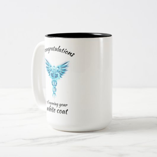 Witte Jas Ceremonie Crystal Medical Tweekleurige Koffiemok (Voorkant links)