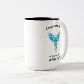 Witte Jas Ceremonie Crystal Medical Tweekleurige Koffiemok (Voorkant rechts)