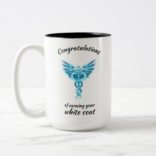 Witte Jas Ceremonie Crystal Medical Tweekleurige Koffiemok (Links)