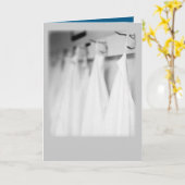 Witte Jas Ceremonie Gefeliciteerd Hypocratische Oa Kaart (Gele Bloem)