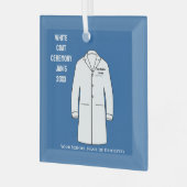 Witte Jas Ceremonie Herinnering Tandarts Glas Ornament (Voorkant links)